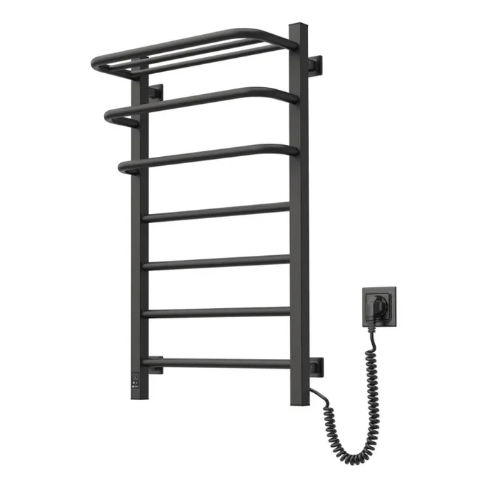Baño eléctrico radiador con termostato FORTIS 350W/230V 80,6 cm IP44 negro derecho cuadrado