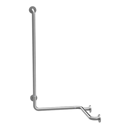 Barra de apoyo para ducha 66×118 cm acero inoxidable/plateado