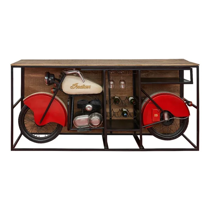 Barra mostrador con moto vintage Prince Vintahome