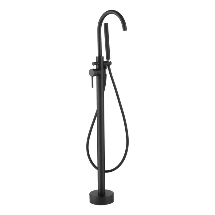 BATH DELUXE 28-114-01-02-00 – Conjunto de bañera independiente con grifo DRAGOR 116 cm mate negro