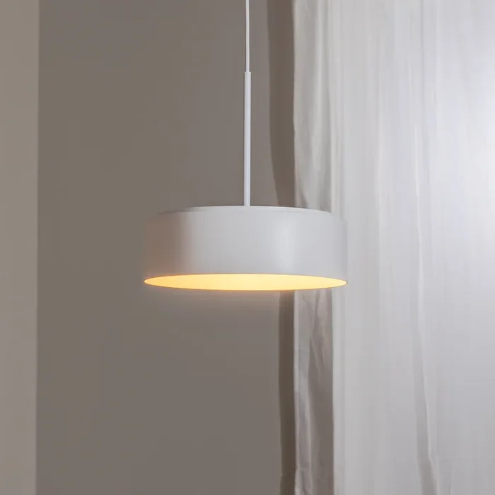 Bega Lámpara colgante LED Studio Line, Ø 36 cm, blanco-oro, DALI