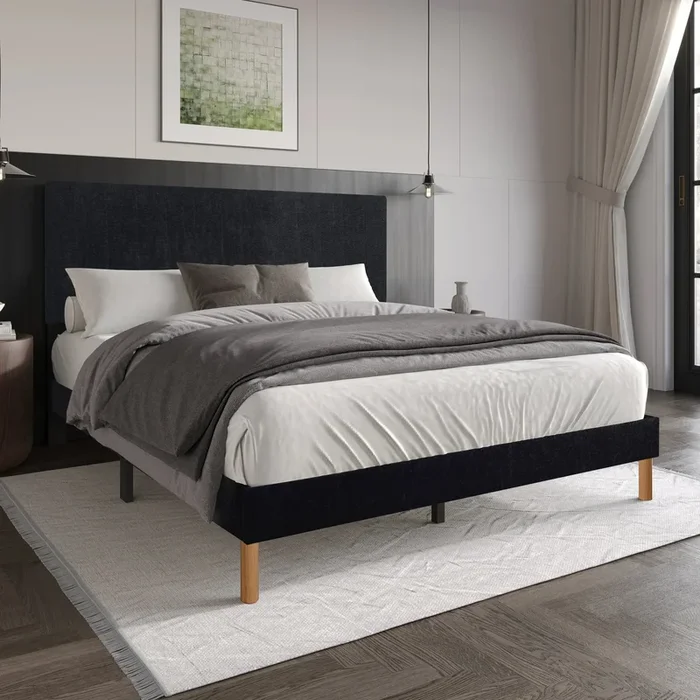 Bliss Black Queen Platform Bed