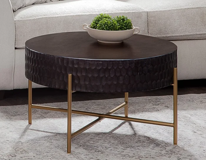 Bobbi 30″ Round Solid Wood Coffee Table
