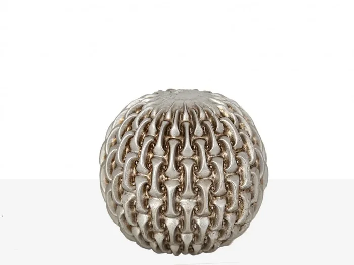 Bola Resina Cadenas Plateado