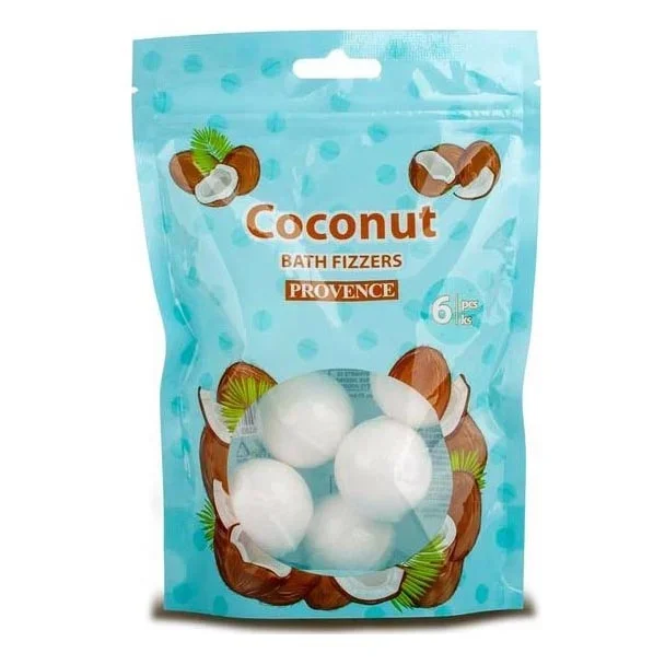 Bomba efervescente para baño PROVENCE 6 uds coco