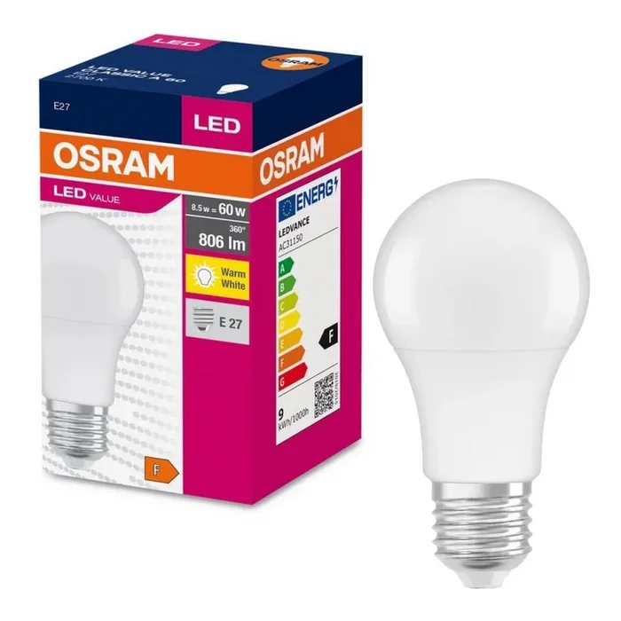 Bombilla LED A60 E27/8,5W/230V 2700K – Osram