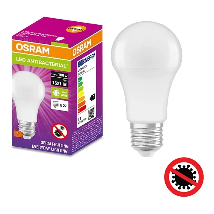 Bombilla LED antibacteriana A100 E27/13W/230V 4000K – Osram
