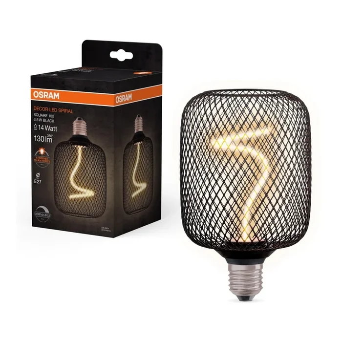 Bombilla LED regulable DECOR FILAMENT E27/3,5W/230V 1800K negro – Osram