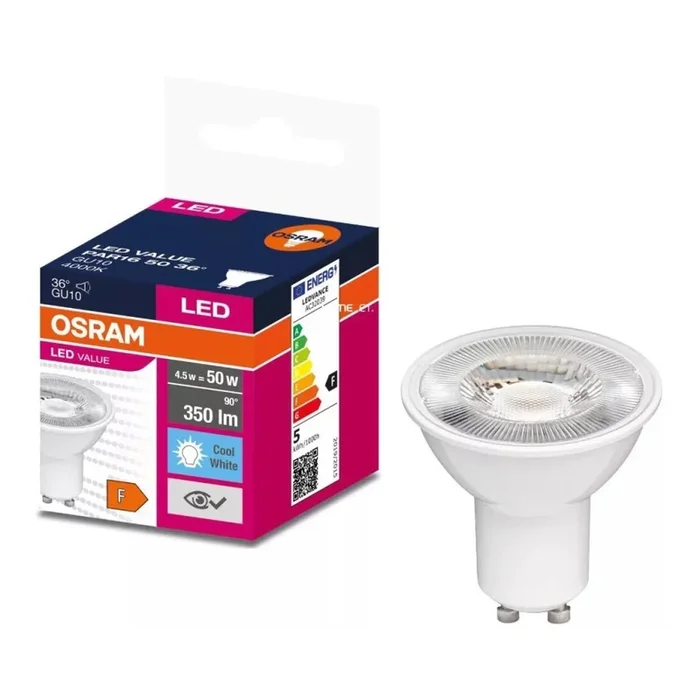 Bombilla LED VALUE PAR16 GU10/4,5W/230V 4000K 36° blanco – Osram