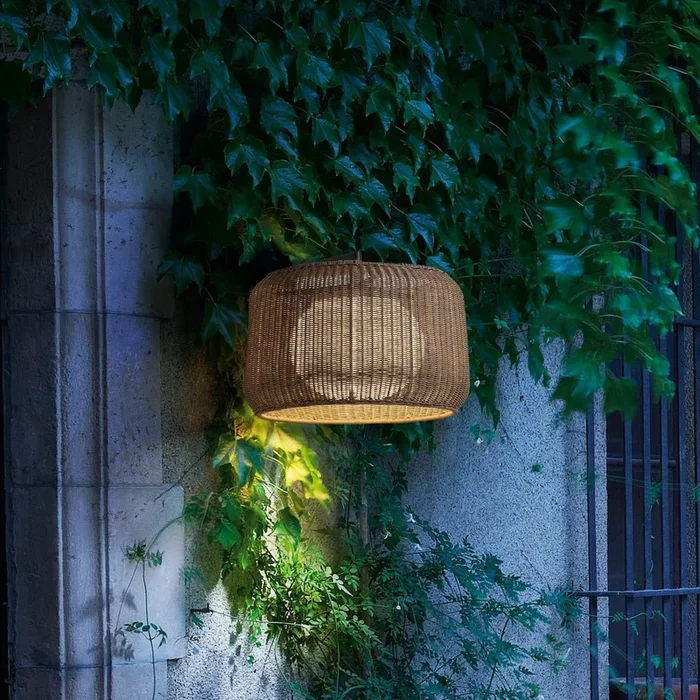 Bover aplique para exterior Fora A, marrón grafito/marrón, Ø 50 cm, E27