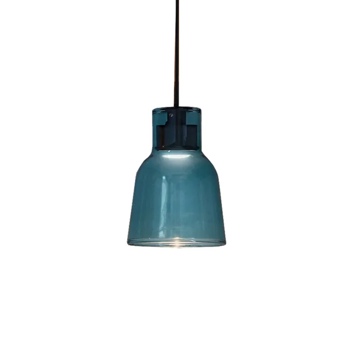 Bover Drip S/01L colgante LED de vidrio, azul