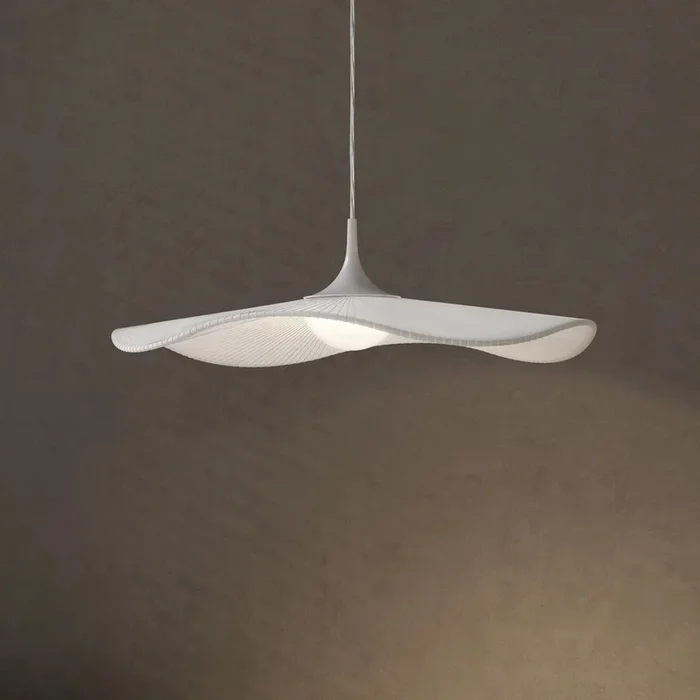 Bover lámpara colgante LED Mediterránia, blanca, Ø 52 cm, plástico