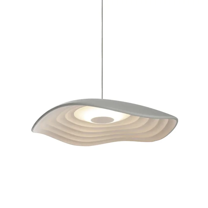 Bover lámpara colgante LED Valentina S24, gris/blanco, Ø 24 cm