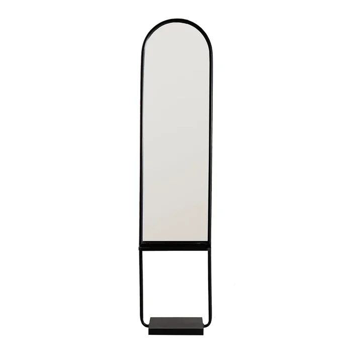 Bream Espejo de Pie, de Hierro, en color Negro, de 43x26x183cm – Lastdeco