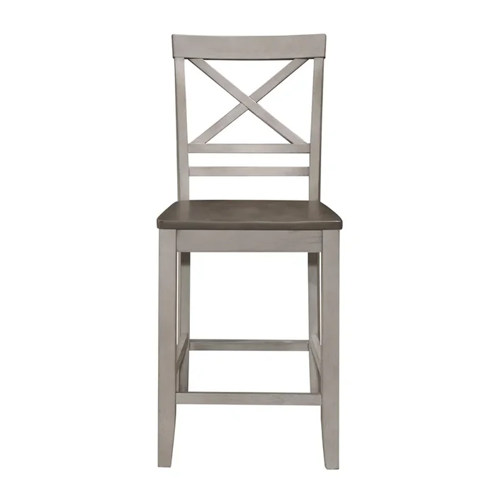 Brightleaf Brown/Light Gray Counter Height Chair, Set of 2