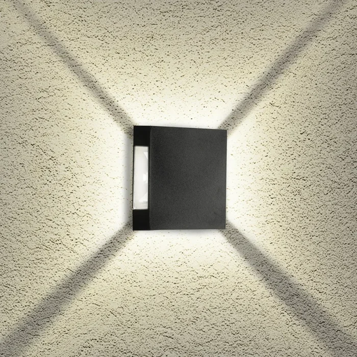 Brilagi – Aplique de pared exterior LED QUADRAY LED/4W/230V negro IP65