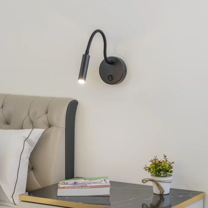 Brilagi – Aplique LED flexible regulable MAYA 1xG9/4W/230V negro 2700-6500K Wi-Fi Tuya