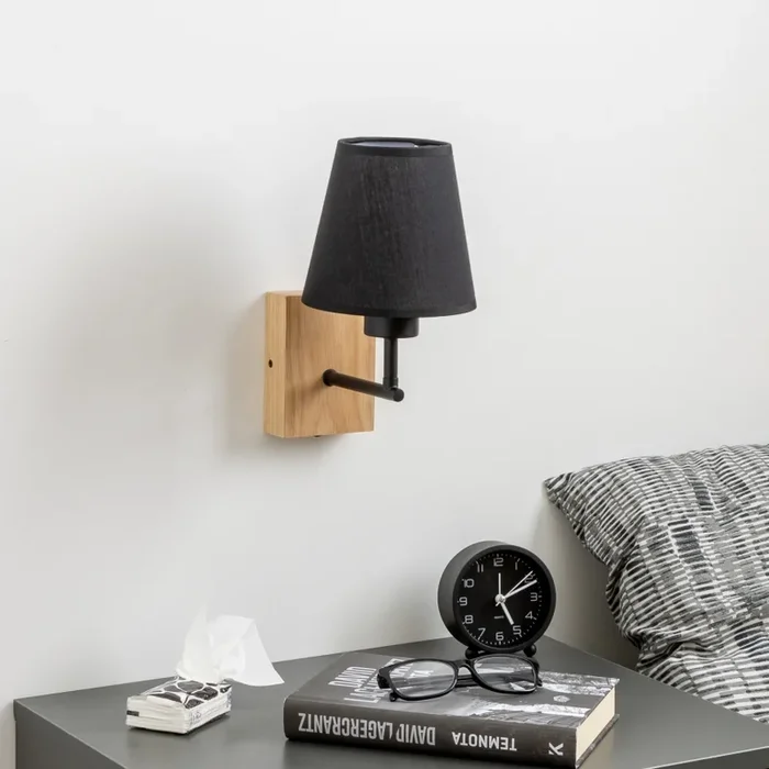 Brilagi – Aplique NUBILA WOOD 1xE27/25W/230V roble/negro