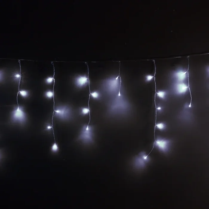 Brilagi – Cortina de luces navideñas LED para exterior 400xLED/8 funciones 23m IP44 blanco frío