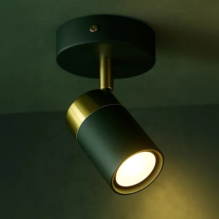 Brilagi – Foco de pared POKER 1xGU10/25W/230V verde/dorado