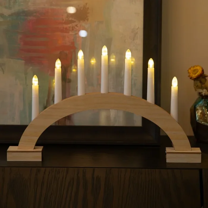 Brilagi – Portavelas navideño LED 7xLED/2xAA