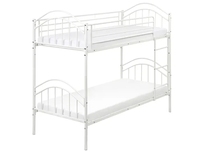 Bunk Bed Metal CHARTRES 90 x 200 cm (EU Single) White