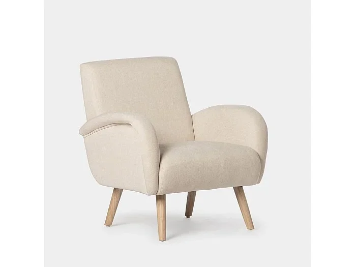 Butaca de lectura de Poliéster Beige 82 x 73- Iraida