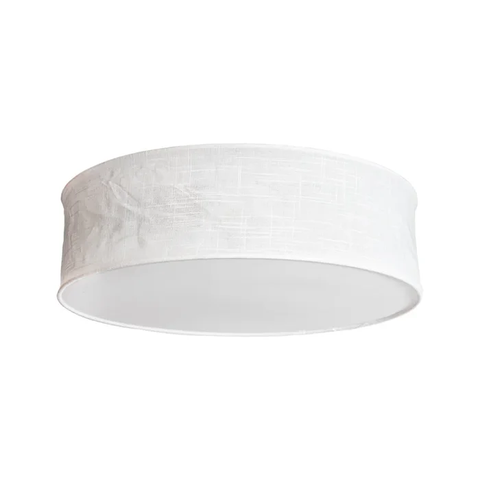 By Rydéns plafón Vita, Ø 60 cm, blanco, lino