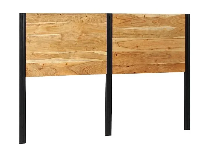 Cabecero 160 cm Madera Maciza Acacia y Hierro