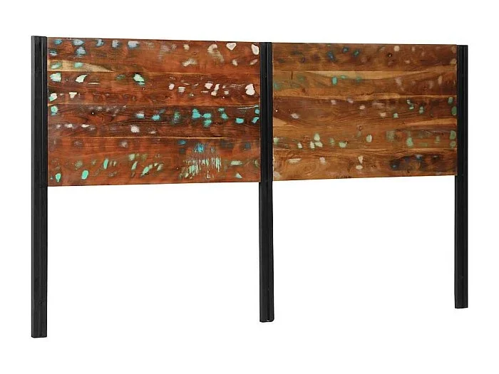 Cabecero 180 cm Madera Maciza Reciclada y Hierro