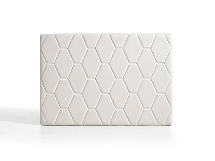 Cabecero Ágata para Cama de 160 de Polipiel Blanco 165x115x8..