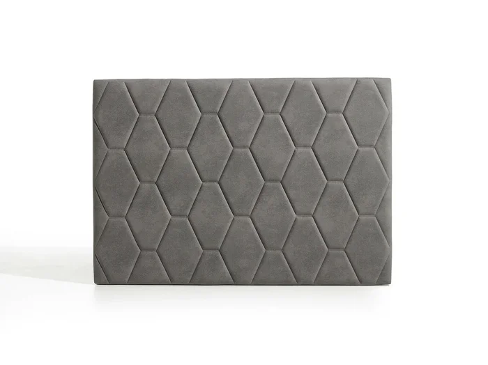 Cabecero Ágata para Cama de 90 de Tela Gris 115x115x8..