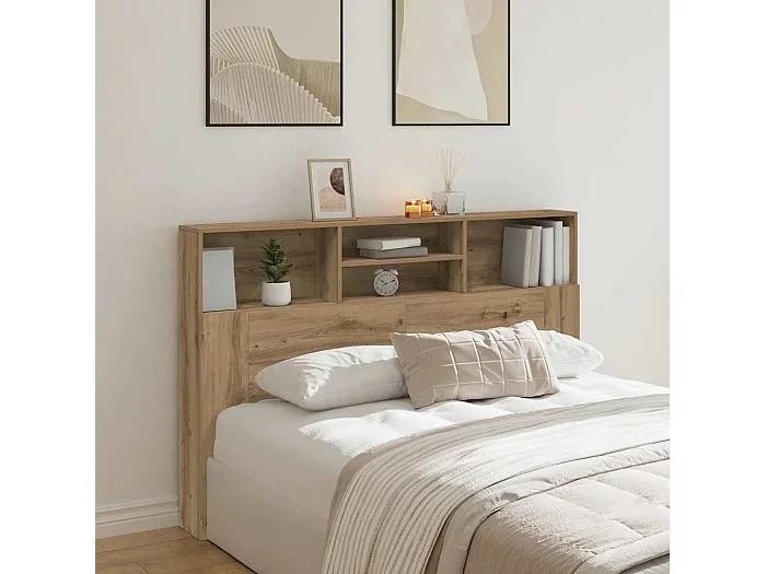 Cabecero armario madera ingeniería roble artisan 160x19x103,5cm