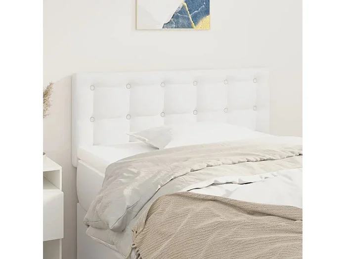 Cabecero blanco 80x5x78/88 cm Piel sintética