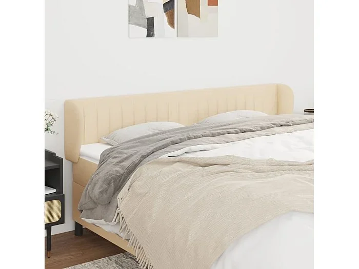 Cabecero con alas Crema 183x23x78/88 cm Tela