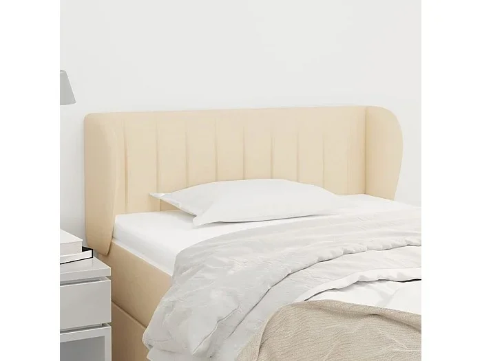 Cabecero con alas Crema 83x23x78/88 cm Tela