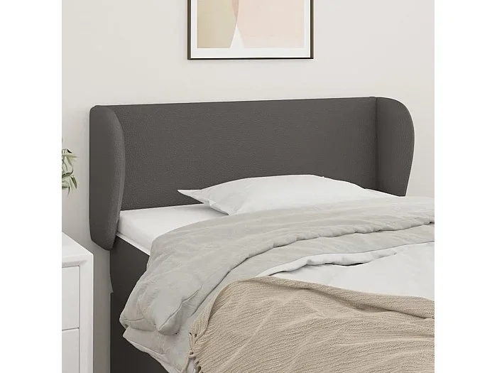 Cabecero con alas Gris 83x23x78/88 cm Polipiel
