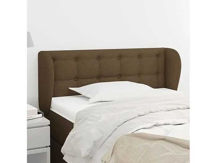 Cabecero con alas Marrón Oscuro 83x23x78/88 cm Tela