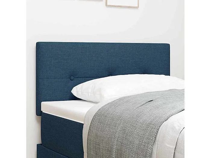 Cabecero con cabecera Manual Azul 90 cm tela