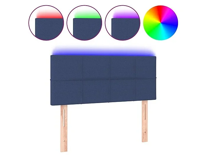 Cabecero con LED de tela azul 80x5x78/88 cm ES54115