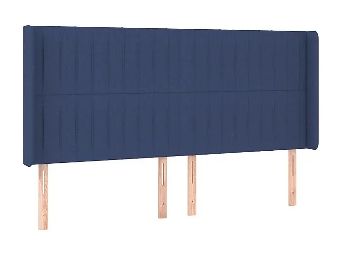 Cabecero con orejas Azul 203x16x118/128 cm Tela
