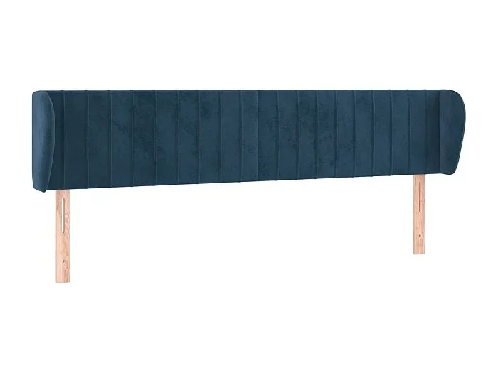 Cabecero con orejas Azul oscuro 163x23x78/88 cm Terciopelo