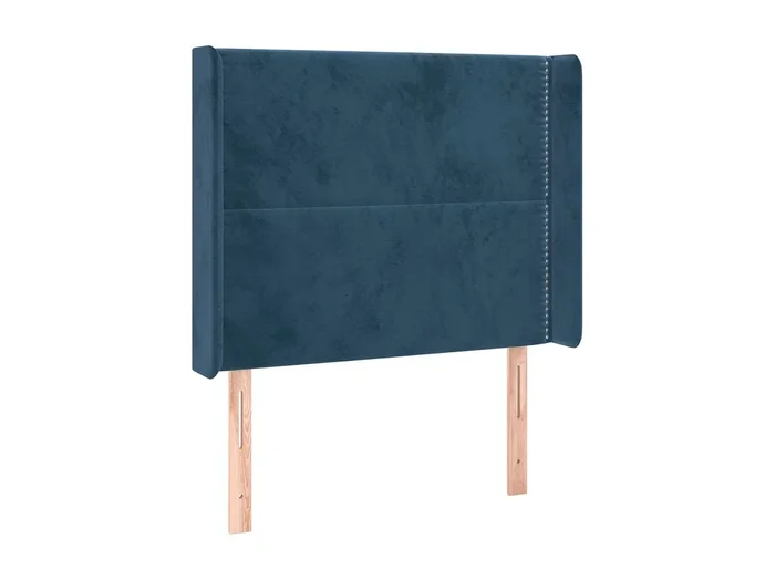 Cabecero con orejas de terciopelo azul oscuro 93x16x118/128 cm ES10025