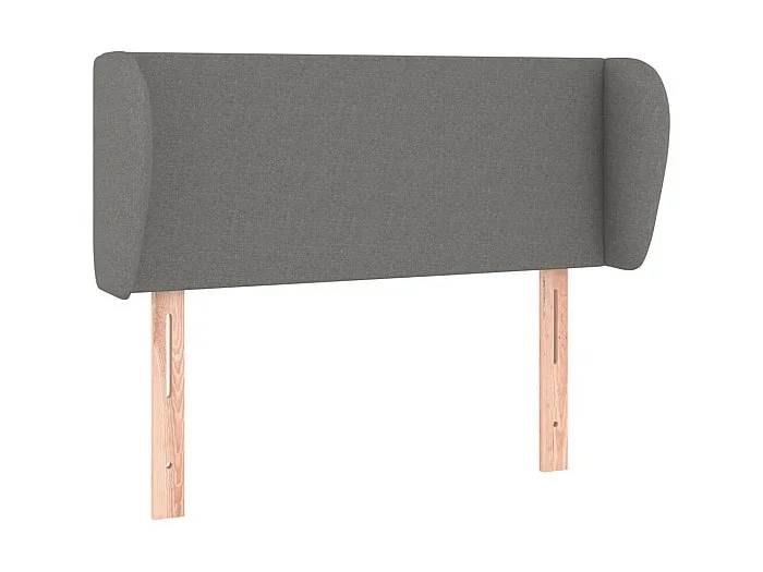 Cabecero con orejas Gris oscuro 103x23x78/88 cm Tela