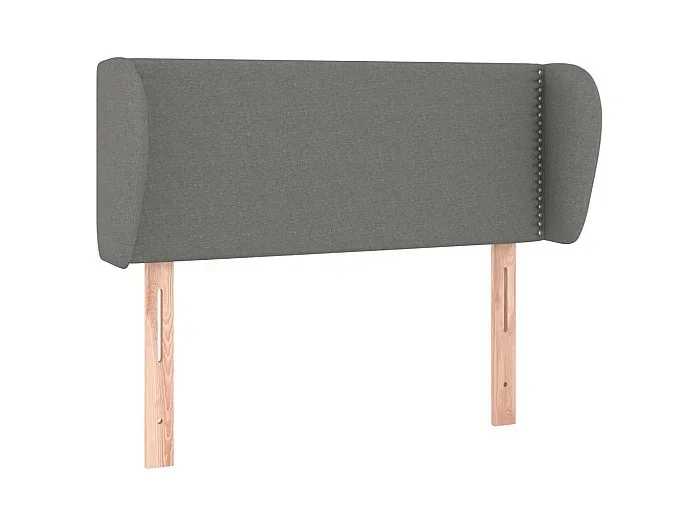Cabecero con orejas Gris oscuro 93x23x78/88 cm Tela