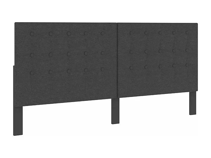 Cabecero copetudo de tela gris oscuro 200×200 cm