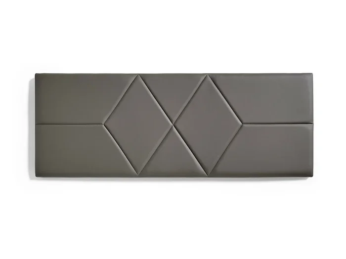 Cabecero de Cama 100 Dos Rombos Polipiel 112x57x5cm Gris