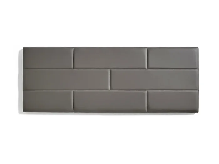 Cabecero de Cama 100 Muro Ladrillos de Polipiel 112x57x5cm Gris