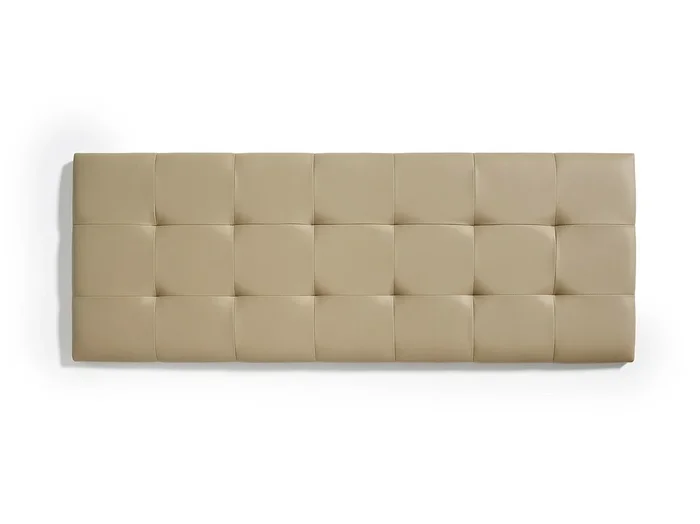 Cabecero de Cama 105 Capitone Cuadros Polipiel 112x57x5cm Camel Claro