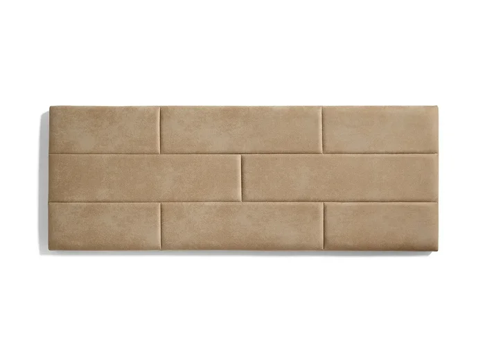 Cabecero de Cama 130 Muro Ladrillos Tela Antimanchas 152x57x5cm Camel Claro